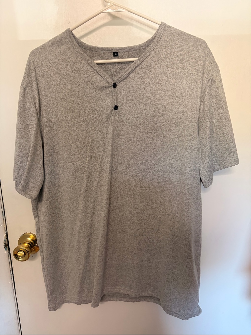Men's Grey Short-Sleeve Shirt